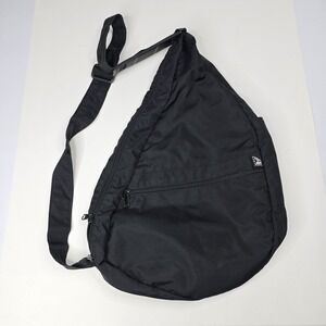 Ameribag Black Nylon Healthy Back Bag Shoulder Sling Backpack